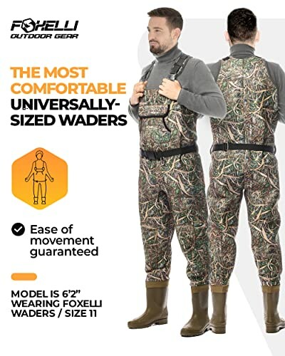 Foxelli Neoprene Chest Waders