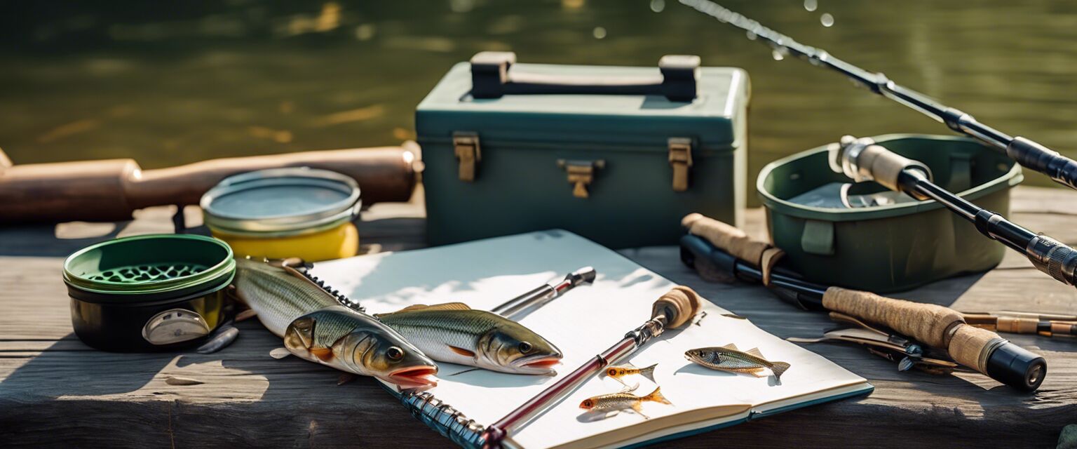 Notebook with fishing tips