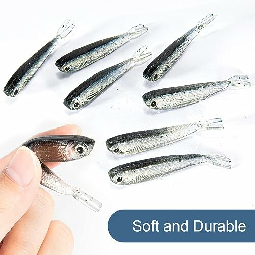 50 PCS Plastic Soft Fishing Lure